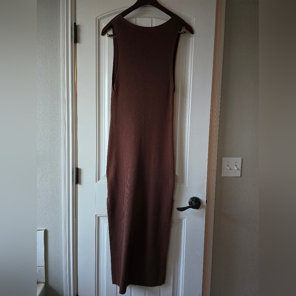 🤎✨ Anthropologie Daily Practice Ribbed V-Neck Sleeveless Sweater Vest Dress XS - Picture 13 of 13